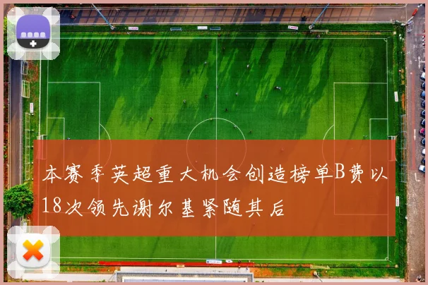 本赛季英超重大机会创造榜单B费以18次领先谢尔基紧随其后