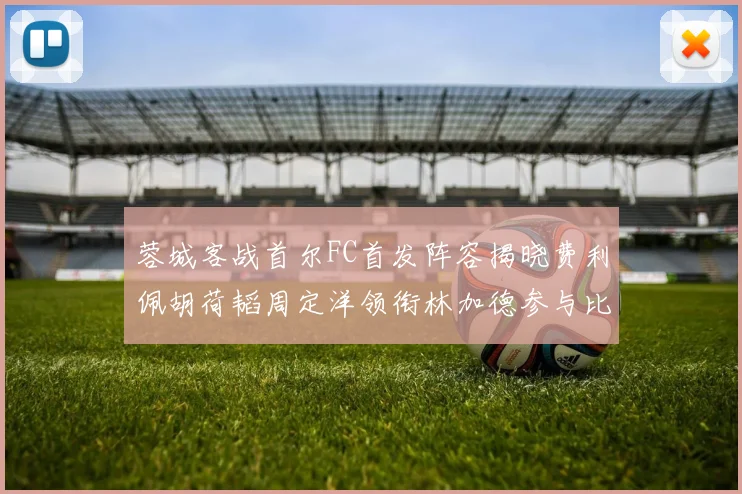 蓉城客战首尔FC首发阵容揭晓费利佩胡荷韬周定洋领衔林加德参与比赛